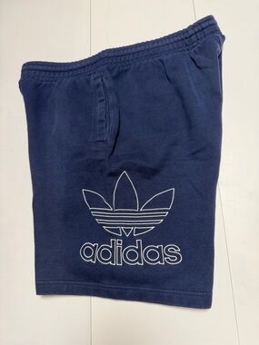 adidas Navy Trefoil Logo Casual Shorts
